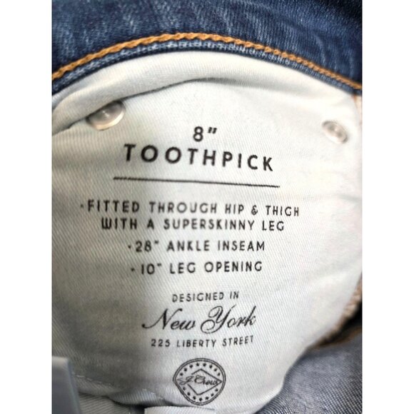 J. Crew Denim Womens High-Rise Skinny Jeans Size 27 Fair Trade Certified Mid-Was - Picture 7 of 9